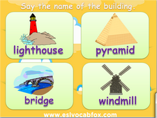 Infrastructure, buildings, ESL PPT, English language vocabulary PowerPoint