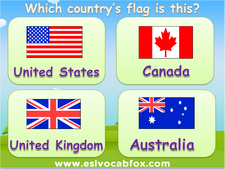 Flags of Countries, ESL PPT on Names and Flags of Countries
