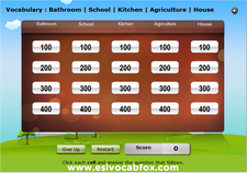 Kitchen, Bathroom, School, House Vocabulary