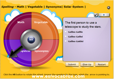 Math, Solar System, Vegetables, Synonyms