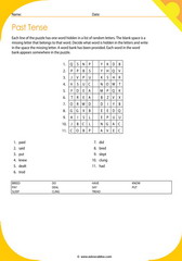 Past tense puzzle 10