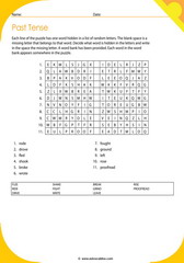 Past tense puzzle 12