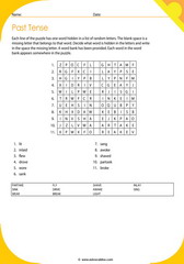 Past tense puzzle 15