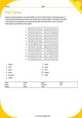 Past tense puzzle 16