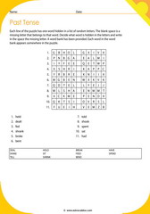 Past tense puzzle 19