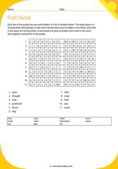 Past tense puzzle 6