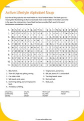 active lifestyle vocabulary words 1