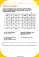 geography records vocabulary 1