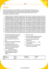 maps related vocabulary puzzle 2