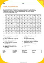 math vocabulary puzzle 2