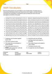 math vocabulary puzzle 3