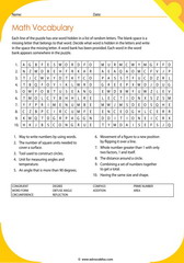 math vocabulary puzzle 4