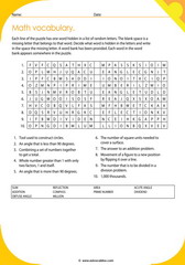 math vocabulary puzzle 5