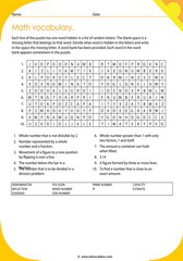 math vocabulary puzzle 7