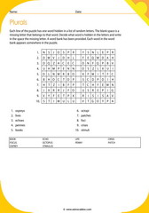 plurals words puzzle 11