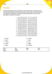 plurals words puzzle 12