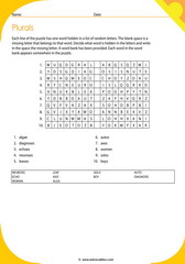plurals words puzzle 15