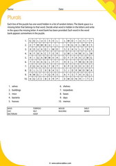 plurals words puzzle 18