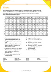 river vocabulary puzzle 2
