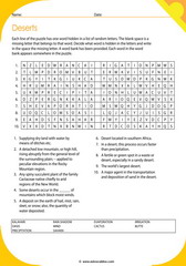 vocabulary about deserts 5