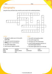 Geography Crossword 4