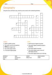 Geography Crossword 5