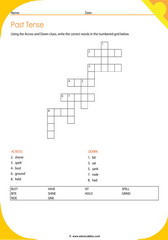 Past Tense Crossword 1