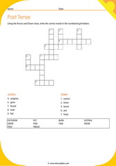 Past Tense Crossword 4