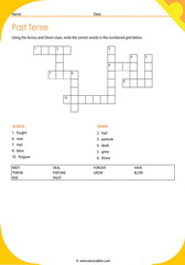 Past Tense Crossword 5