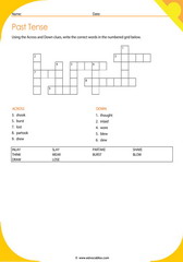 Past Tense Crossword 6