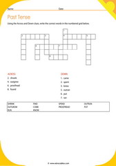 Past Tense Crossword 7