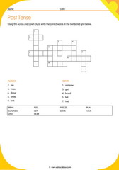 Past Tense Crossword 8