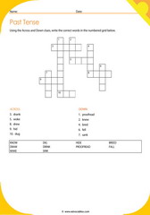 Past Tense Crossword 9