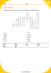 Past Tense Crossword 10