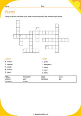 Plurals Crossword 1