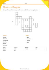 Plurals Crossword 3