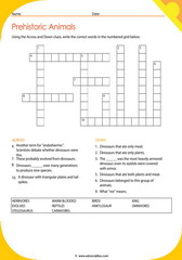 Prehistoric Animals Crossword 4