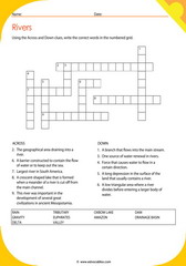 Rivers Related Facts Crosswords 1
