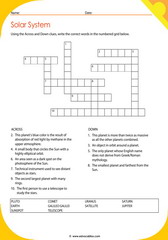 Solar System Crossword 1