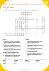 Vegetables Crossword 5