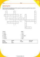 Word Synonyms Crossword 6