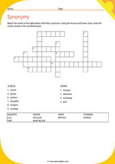 Word Synonyms Crossword 7