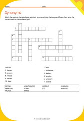 Word Synonyms Crossword 8