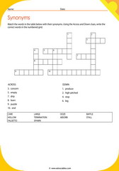 Word Synonyms Crossword 11