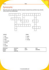 Word Synonyms Crossword 12