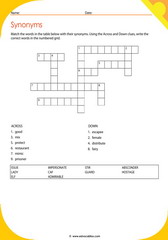 Word Synonyms Crossword 14