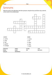 Word Synonyms Crossword 15