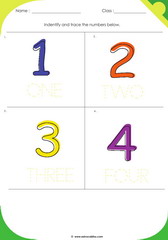 Numbers 1 To 4