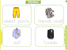 Clothing and Accessories vocabulary