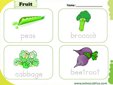 Fruits and Vegetables vocabulary